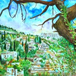 Ein Karem view through a tree